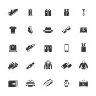 Store clothing and accessories icons