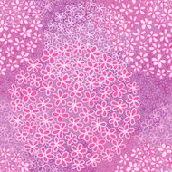 Seamless pattern with pink flowers