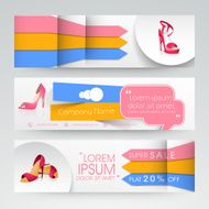 Woman sandal sale web header or banner N4