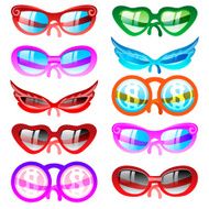 Sunglasses set Vector icons