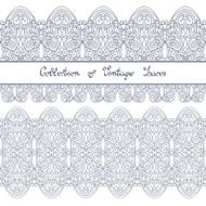 Vector Set of Vintage Template with Ornate Laces N4