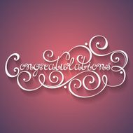 Vector Congratulations Inscription