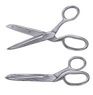 Tailor scissors in vintage engraving style