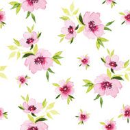 Spring flowers seamless pattern Watercolor N6
