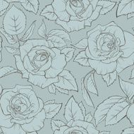 Rose vector seamless pattern N3