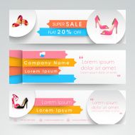 Woman sandal sale web header or banner N5