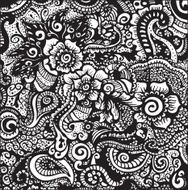 Black and white Indian background