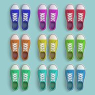 Set of old vintage sneakers