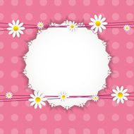 Flora Daisy Framel Design Vector Illustartion N3