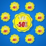 Summer Sale Sun Badges