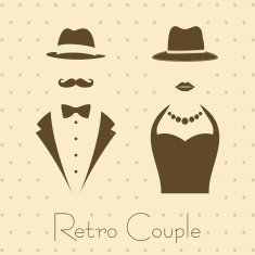 Gentleman and Lady in Vintage Style N2