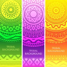 Tribal ethnic vintage banners illustration
