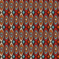 Boho seamless pattern vintage shapes background