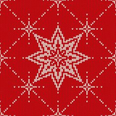 Christmas Sweater Design Seamless Knitted Pattern with Stars N3
