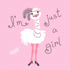 Fashionable ostrich chick T-shirt design vector illustration N2