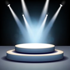Spotlight shining on empty stage