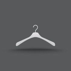 Vector of transparent hanger clothes icon N2