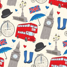 Vector hand drawn London pattern N3