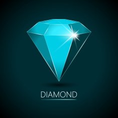 Light-Blue Colored Sparkling Diamond