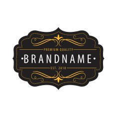 Vintage calligraphic frame N6