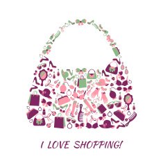 Woman accessories shopping bag