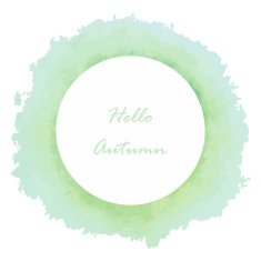 Circle banner on light love green vintage background