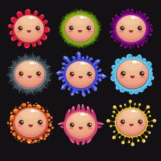 Funny cartoon round characters N2