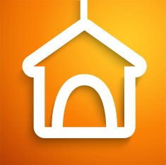 Applique doghouse icon frame illustration