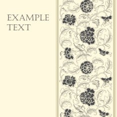 Elegant card with decorative asian flowers N2