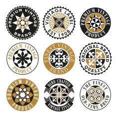 Collection of Vintage Ornamental Labels N4