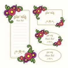 Floral Label Set N4