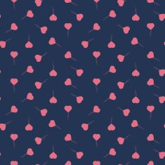 Seamless pattern with heart balloons