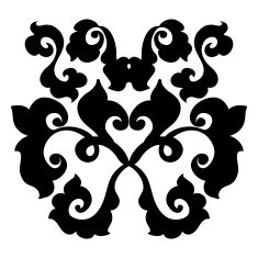 Ornamental vector damask element N2