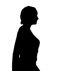 Vector silhouette of a woman N732