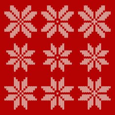 Knitted Christmas Snowflakes
