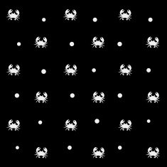Geometric simple monochrome minimalistic vector marine pattern crabs N8