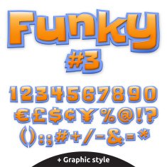 Vector cute alphabet for children in cartoon style