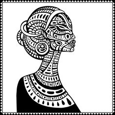 Profile of beautiful African woman N6