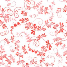 watercolor floral pattern seamless vector illustration