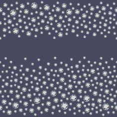 Seamless scattered diamonds (gems rhinestones) isolated on grey