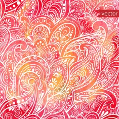 watercolor background with seamless paisley pattern N2