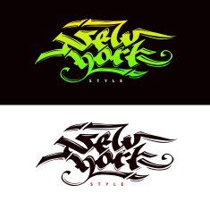 New York lettering print