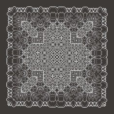 Vector Beautiful Deco Black Mandala N328