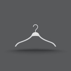Vector of transparent hanger clothes icon N3
