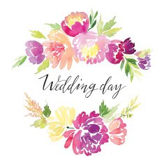 Watercolor greeting card flowers N98