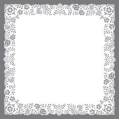 Square paper cut doily