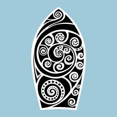 Surf board Tattoo style N2