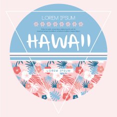 Hawaii country club Vector print