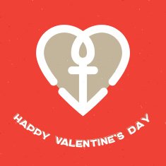 Happy Valentine's Day Card Vector illustration with heart