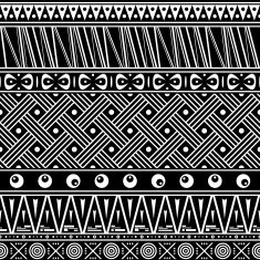 Tribal Seamless Pattern Ethnic Vector Background N24